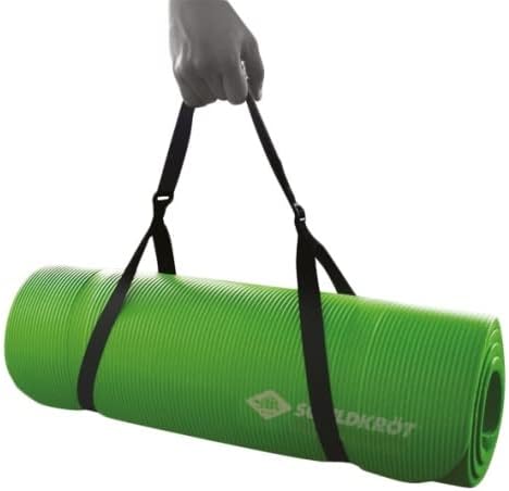 Schildkröt Fitnessmatte, 15 mm, rutschfeste Gymnastikmatte, mit Tragegurt, 183 x 61 x 1,5 cm Grün, 9