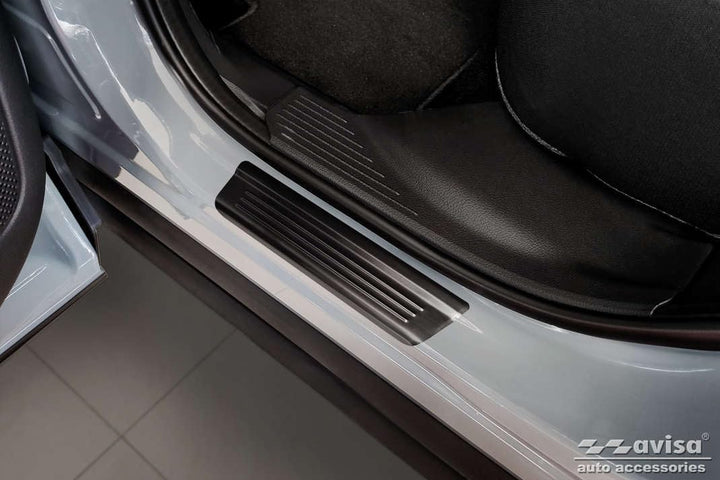 Avisa Black Stainless Steel Door sill Protectors Compatible with Nissan Qashqai III 2021- - 'Special