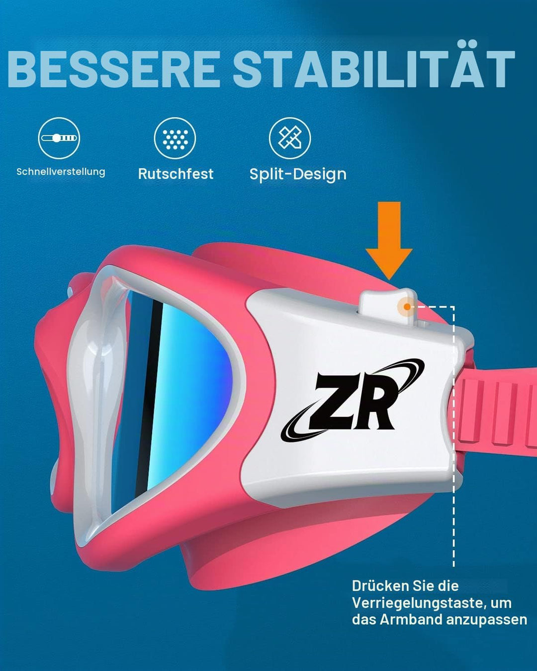 ZIONOR G1 - Polarisierte Schwimmbrille für Unisex und Erwachsene und Damen, beschlagfrei, 100% UV-Sc