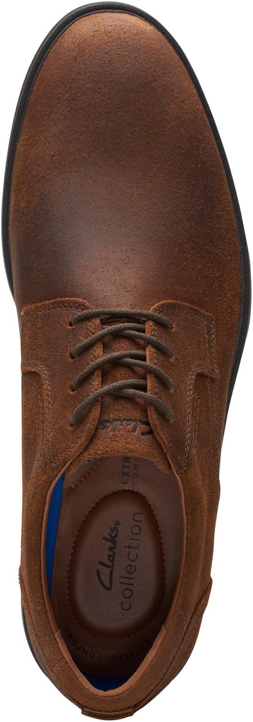 Clarks Herren Malwood Lace Oxford 47 EU Cola Veloursleder, 47 EU Cola Veloursleder