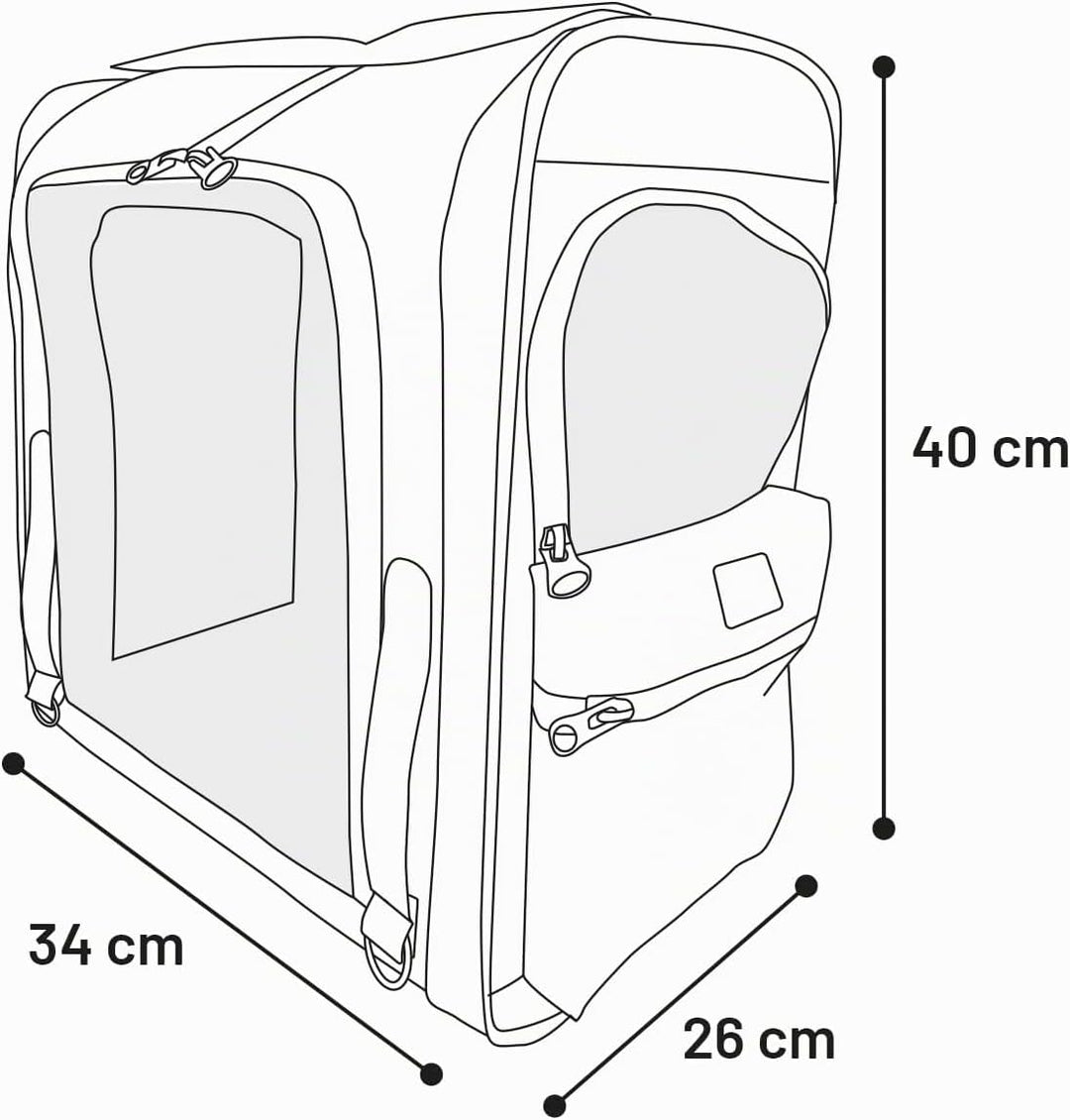 Hunderucksack - Rucksack Yoda Grün – 34x26x40cm – Polyester – Öffnungen vorn/Oben/seitlich – Rahmen