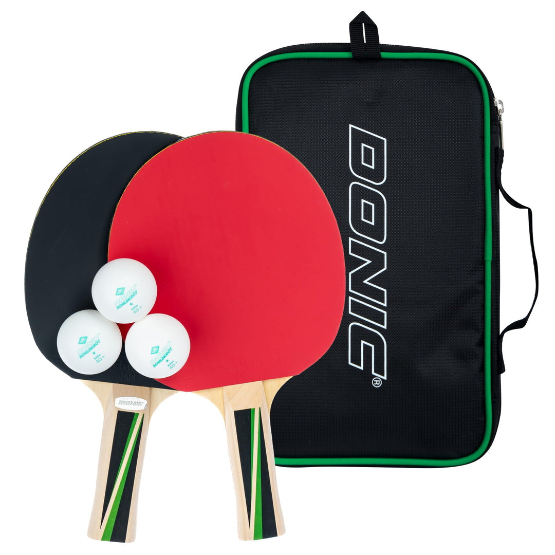 Donic-Schildkröt Tischtennis-Set Top Teams 400, 2 Schläger, 3 Bälle in guter 1* Qualität, in wertige