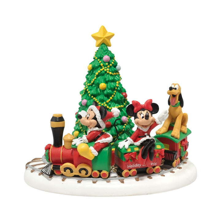 Department 56 Disney Village Miniatur-Ausstellungsstück Mickey's Holiday Express, 12 cm, Mehrfarbig