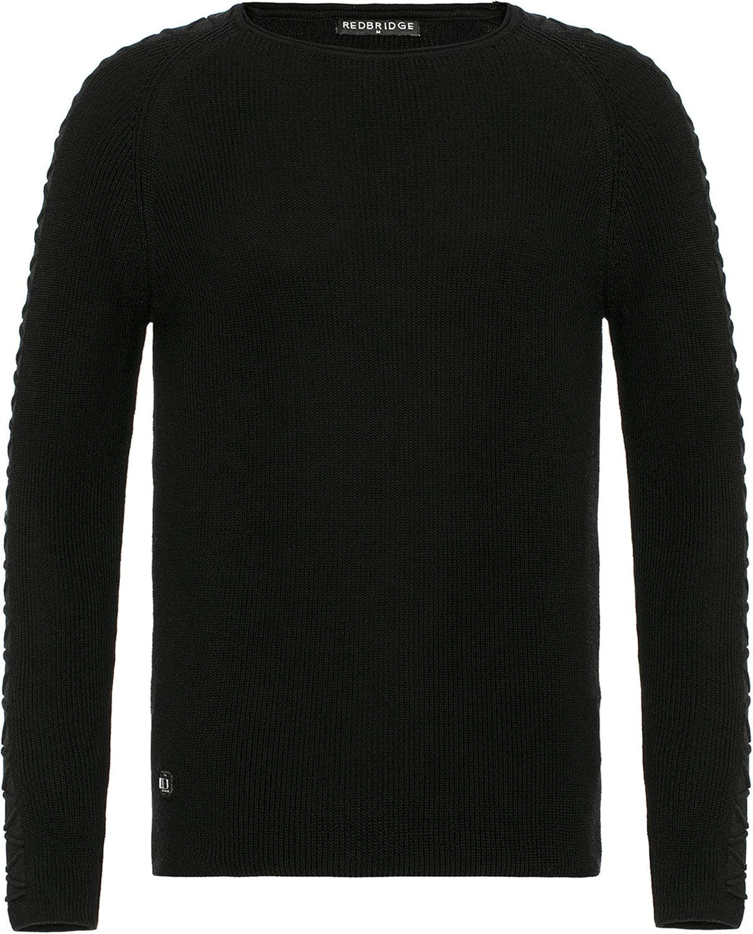 Red Bridge Herren Strickpullover Pullover Slim-Fit Cross Lines XL Schwarz, XL Schwarz