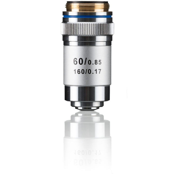 Bresser Mikroskop Objektiv DIN-60x, achromatisch für DIN/RMS Gewinde Single Single, Single Single
