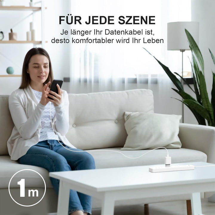 20W Ladegerät USB C für iPhone 14 13 12 11 SE Pro/Pro Max/Plus, Schnellladegerät& 1M Ladekabel Schne