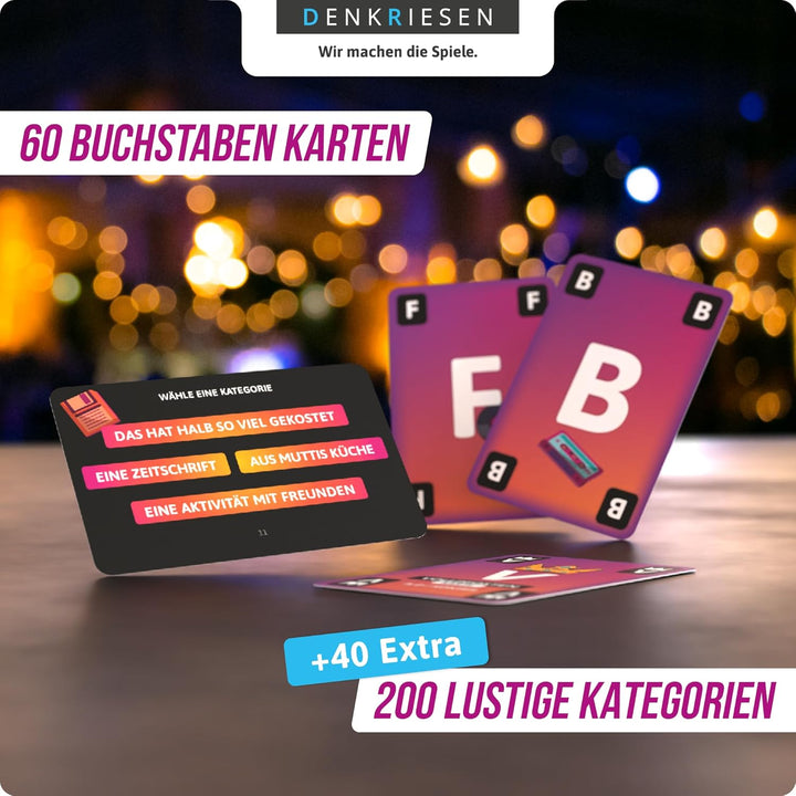 DENKRIESEN - Stadt Land Vollpfosten® – Das Kartenspiel - 70/80/90 Edition - 'Früher war Alles Besser