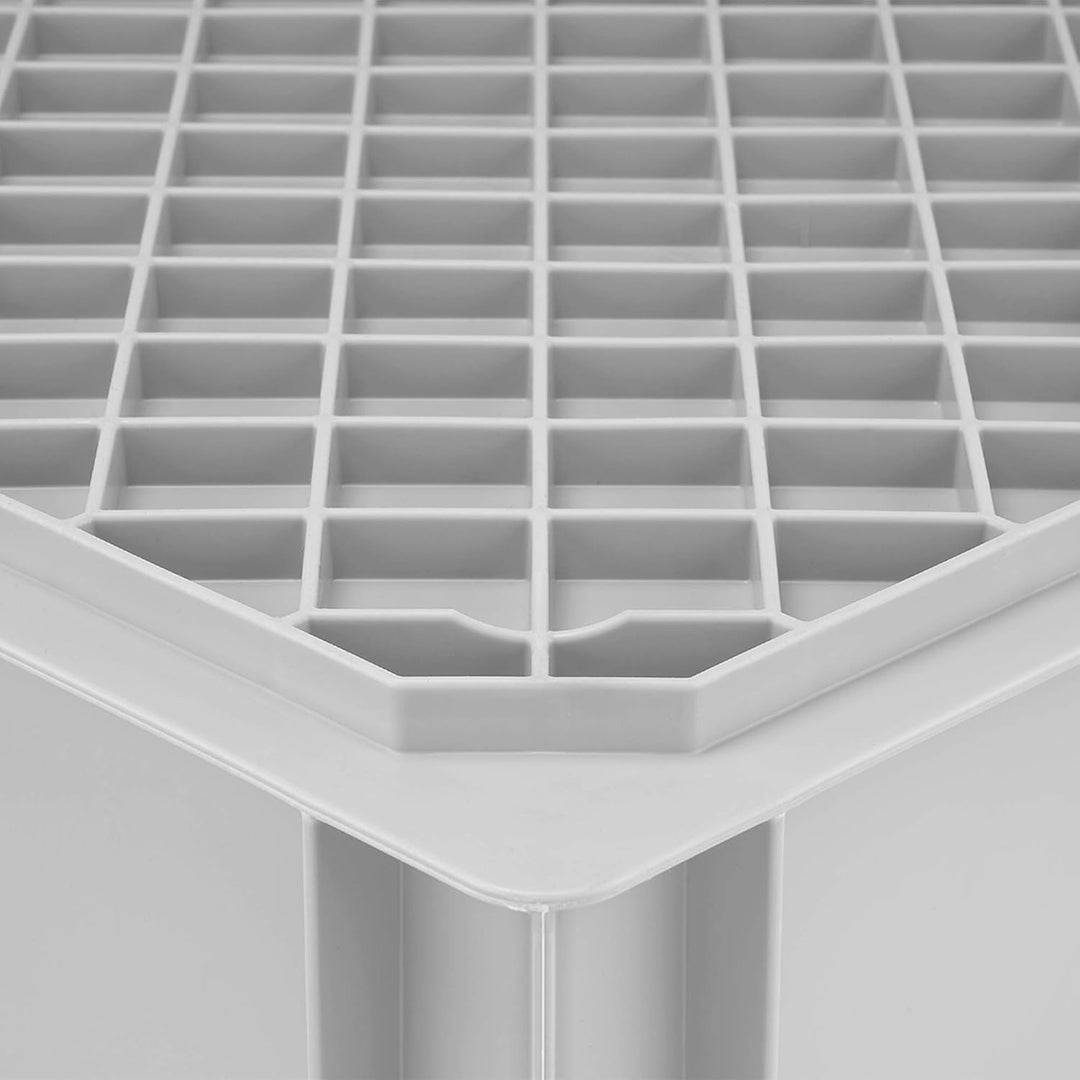 1a-TopStore Euro-Stapelbox EB-428, 400x300x280 mm (LxBxH), verstärkter Rippenboden, grau ähnl. RAL70