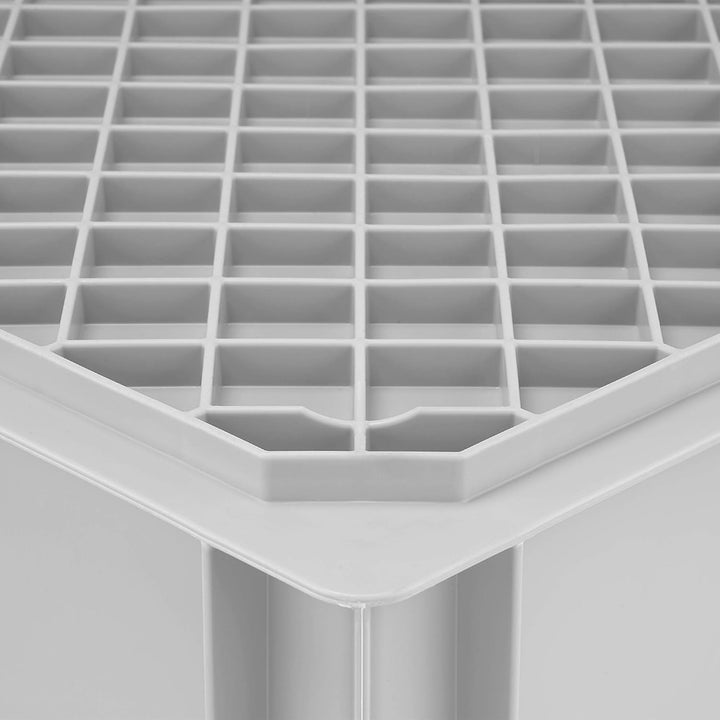 1a-TopStore Euro-Stapelbox EB-428, 400x300x280 mm (LxBxH), verstärkter Rippenboden, grau ähnl. RAL70