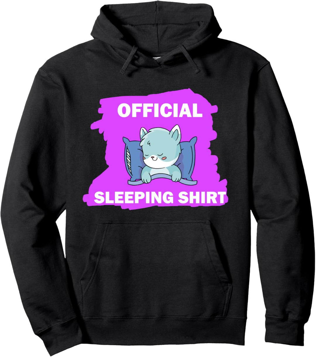 Offizielles Schlafshirt mit Katzenmotiv Pullover Hoodie