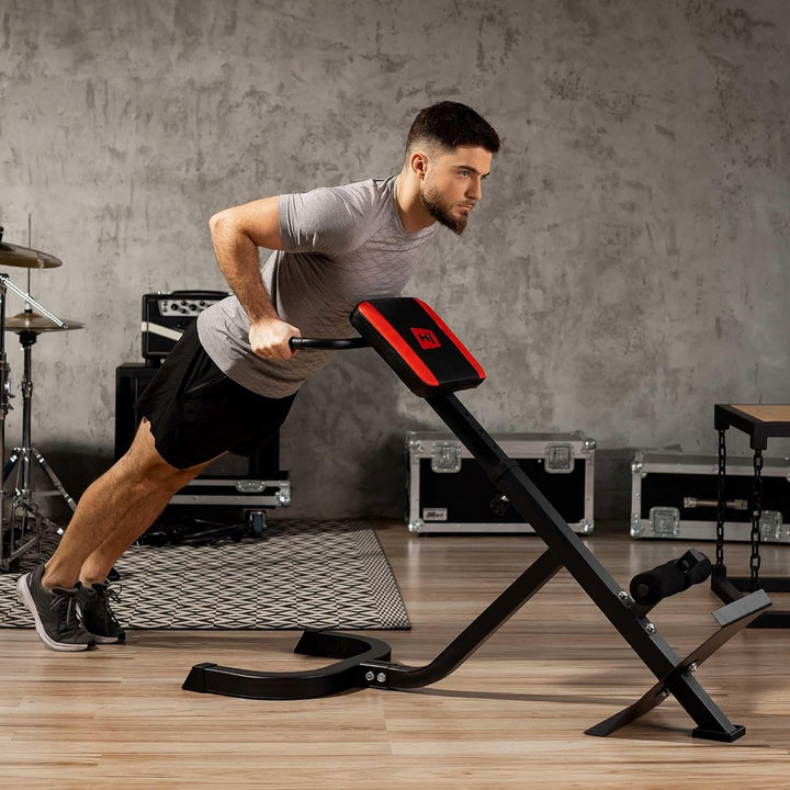 Hop-Sport Rückentrainer Hyperextension 45° Bauchtrainer HS-1018 Fitnessgerät für Zuhause
