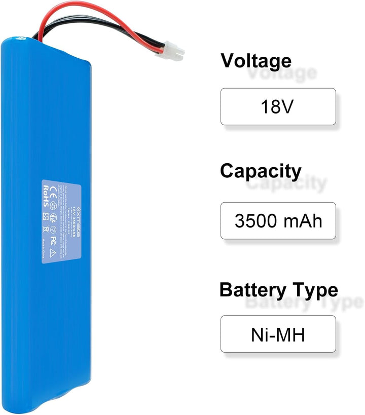 2X Exmate 18V NiMH 3500mAh Akku kompatibel mit Husqvarna Automower 210AC, 210C, 220AC, 230ACX, 260AC