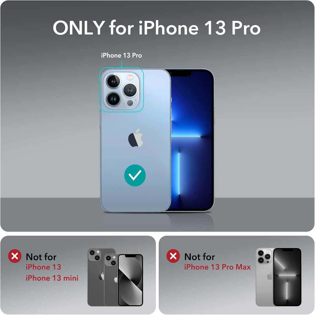ESR für iPhone 13 Pro Hülle, Kompatibel mit MagSafe HaloLock, Hybrid Magnetisches Kabelloses Laden,