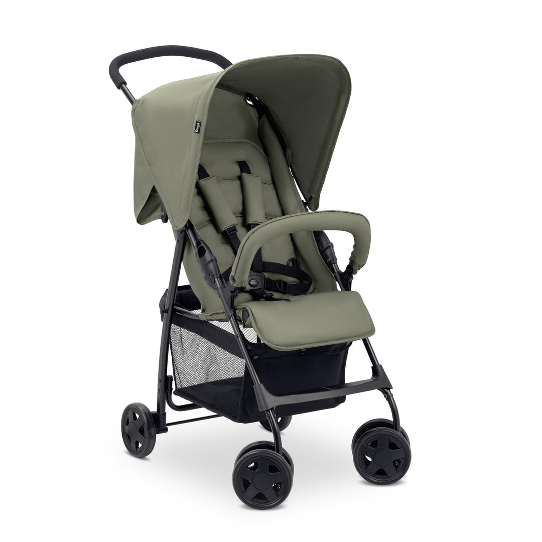 hauck Buggy Sport, Olive - Federleichter Reisebuggy 5,9 kg - mit Liegefunktion für Kinder ab Geburt