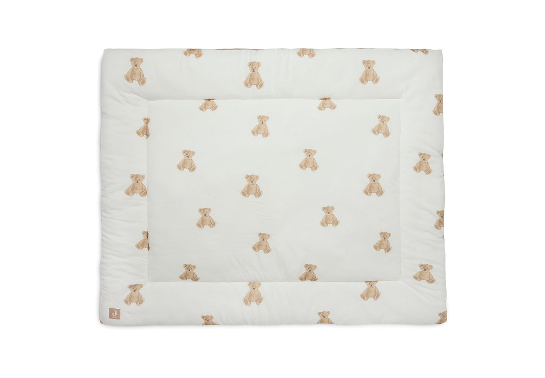 Jollein Krabbeldecke für Baby - Teddy Bear - Bio-Baumwolle - Laufgittereinlage - 75x95 cm - Spieldec