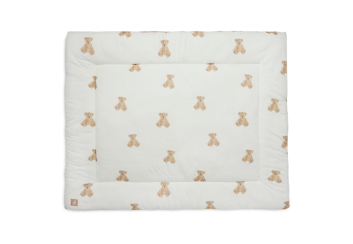Jollein Krabbeldecke für Baby - Teddy Bear - Bio-Baumwolle - Laufgittereinlage - 75x95 cm - Spieldec