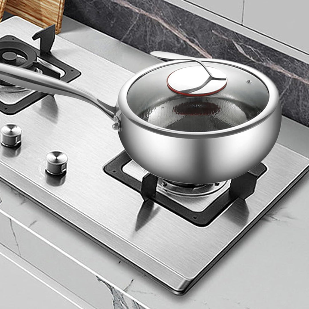 Générique Wok-Pfanne mit Deckel, Titanium-Coated Deep Frying Pan for Stir-Fry Stewing, Quick-Heating