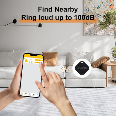AMOROM Bluetooth Schlüsselfinder Air Tracker Tag, iOS & Android APP, Telefonfinder, In der Nähe Find