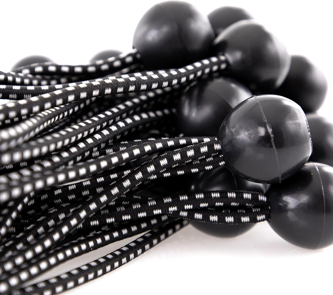Kotap BB-11B Ball Bungee, 11-Inch, Black, 25-Piece by Kotap