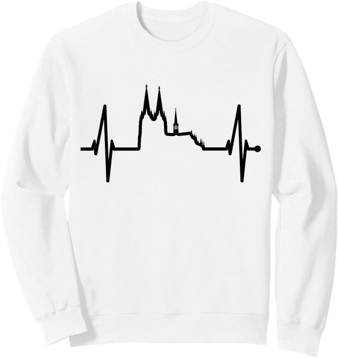 Köln Skyline Herzschlag Kölner Dom Kölsch Fan Karneval Köln Sweatshirt