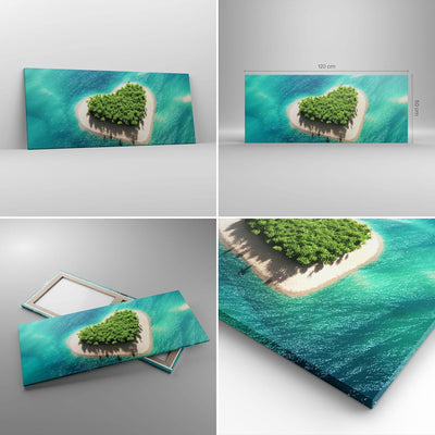 Wandbilder Dekoration Wohnzimmer Sail Insel Meer Aussicht Natur Panorama Bilder auf Leinwand 120x50c