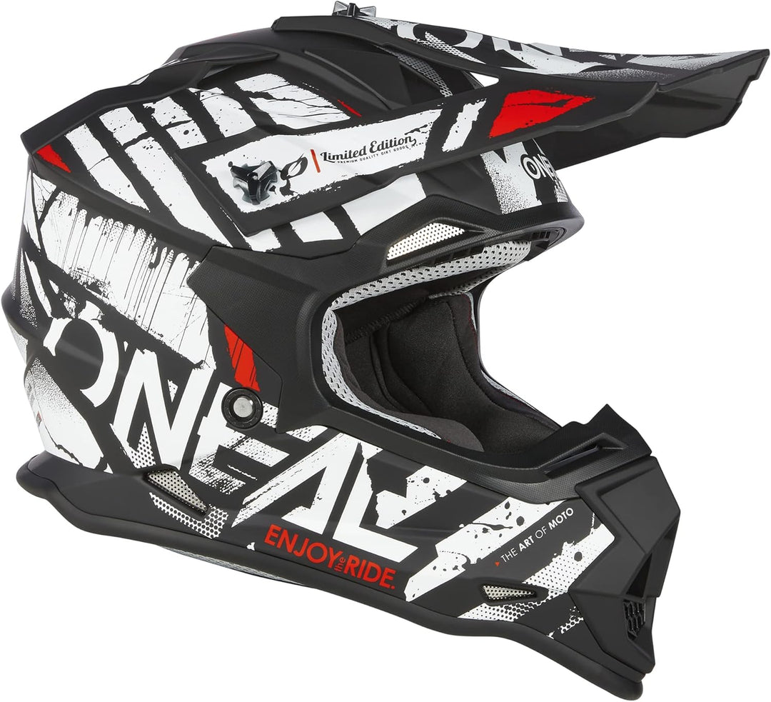 O'NEAL Unisex – Erwachsene 2srs Helmet Glitch V.23 Helm L Schwarz/Weiss, L Schwarz/Weiss