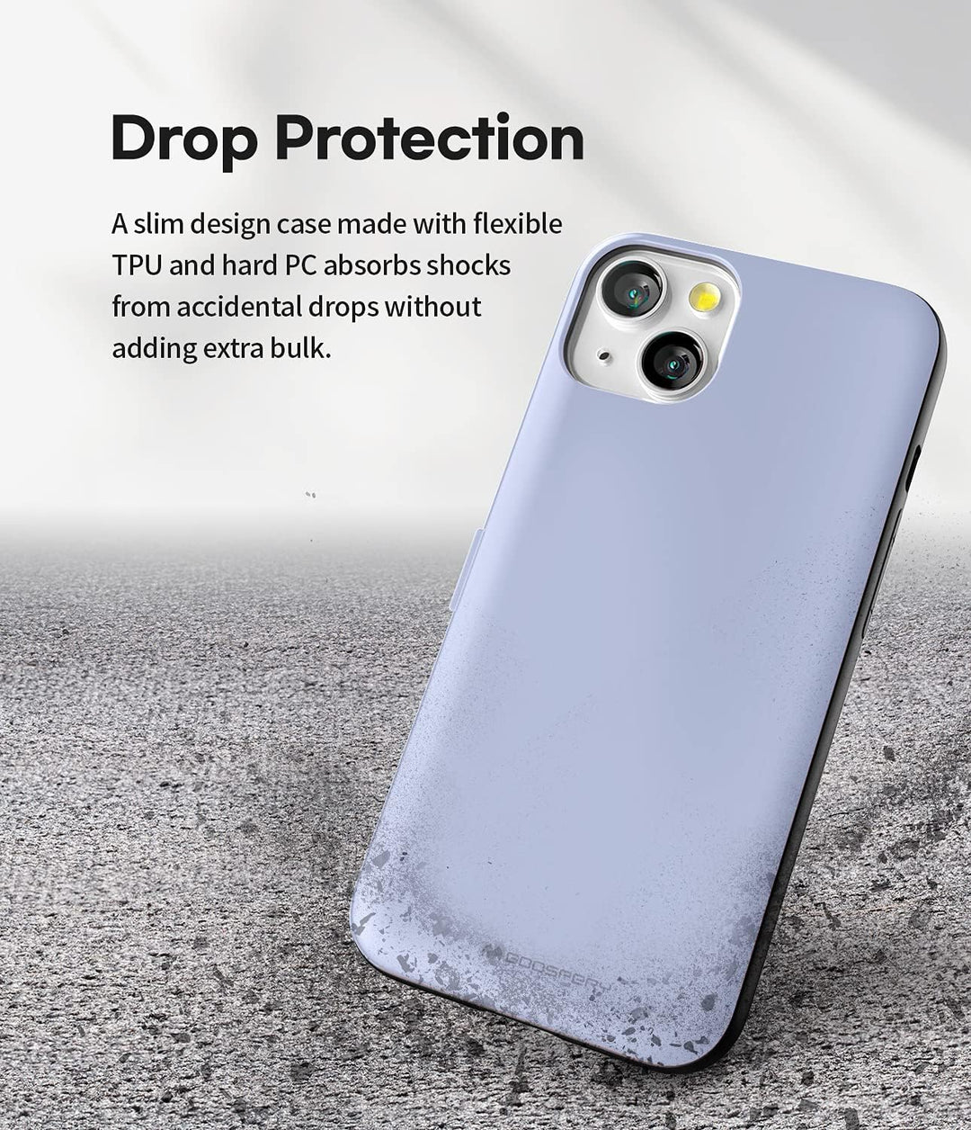 GOOSPERY Magnetic Door Bumper Hülle Kompatibel mit iPhone 13, Dual Layer protektive Kartenhalter Wal