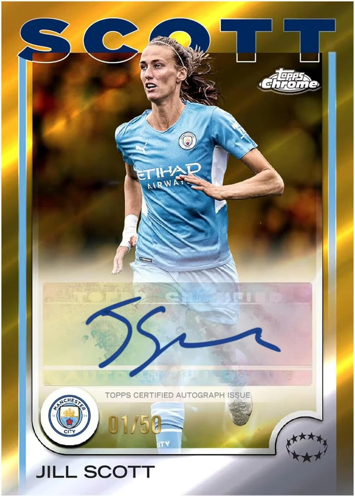2024/25 Topps Chrome UEFA Damen Champions League Soccer Blaster Sammelkarte 7er-Pack Blaster-Box (3