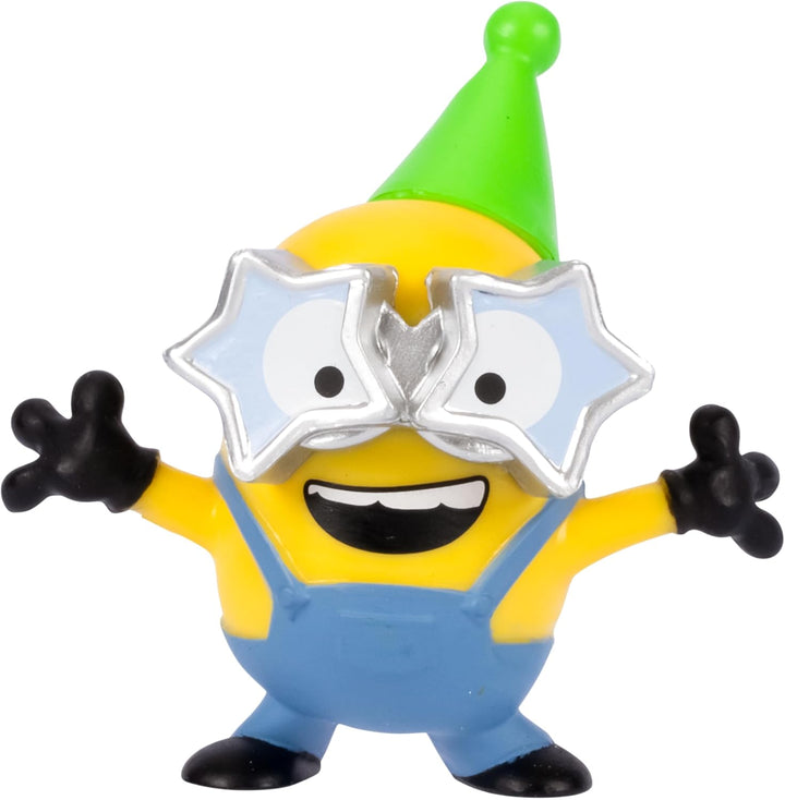 MINIONS Ich – Einfach unverbesserlich 4, Packung mit 4 Figuren Partybus-Truppe. 5,8 cm grosse Sammel