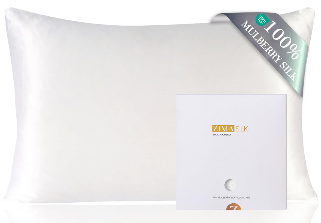 ZIMASILK Kissenbezug, 100% Mulberry-Seide, 19 Momme Seide, für Haut und Haar, auf beiden Seiten, 1 S