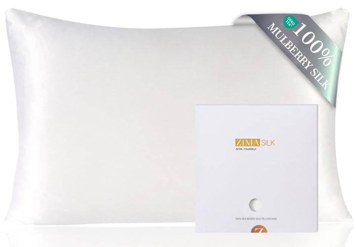 ZIMASILK Kissenbezug, 100% Mulberry-Seide, 19 Momme Seide, für Haut und Haar, auf beiden Seiten, 1 S