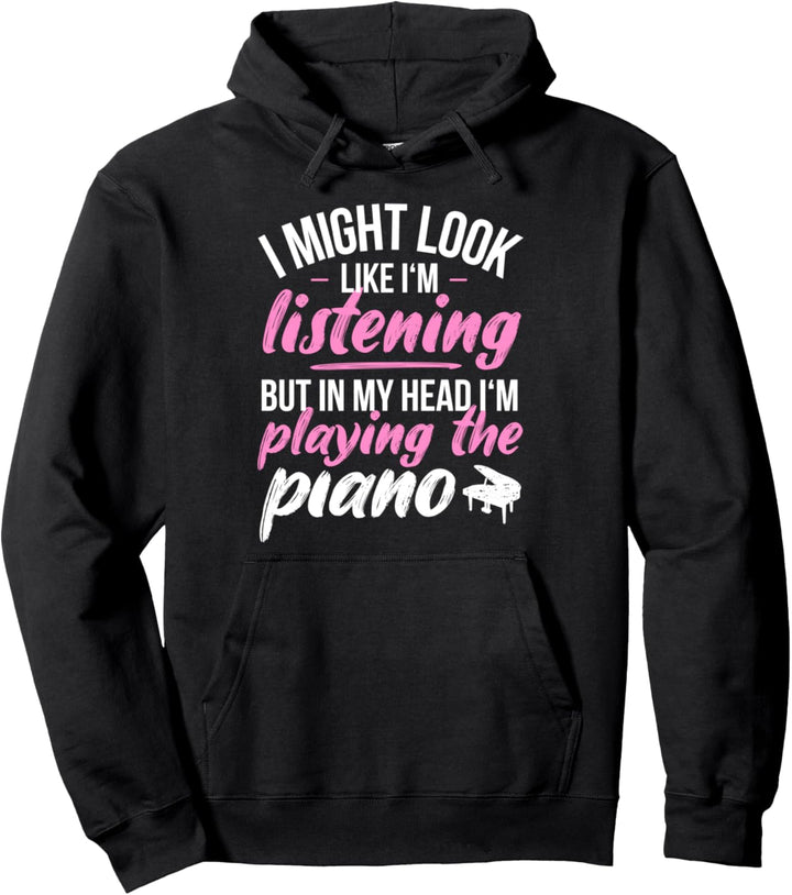 Lustiger Klavier Spruch Pianist Klavierspieler Piano Musiker Pullover Hoodie