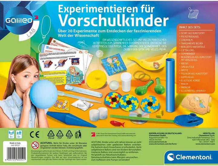 Galileo Lab Experimentierkasten für Vorschulkinder - Über 20 spannende Wissenschafts Experimente für