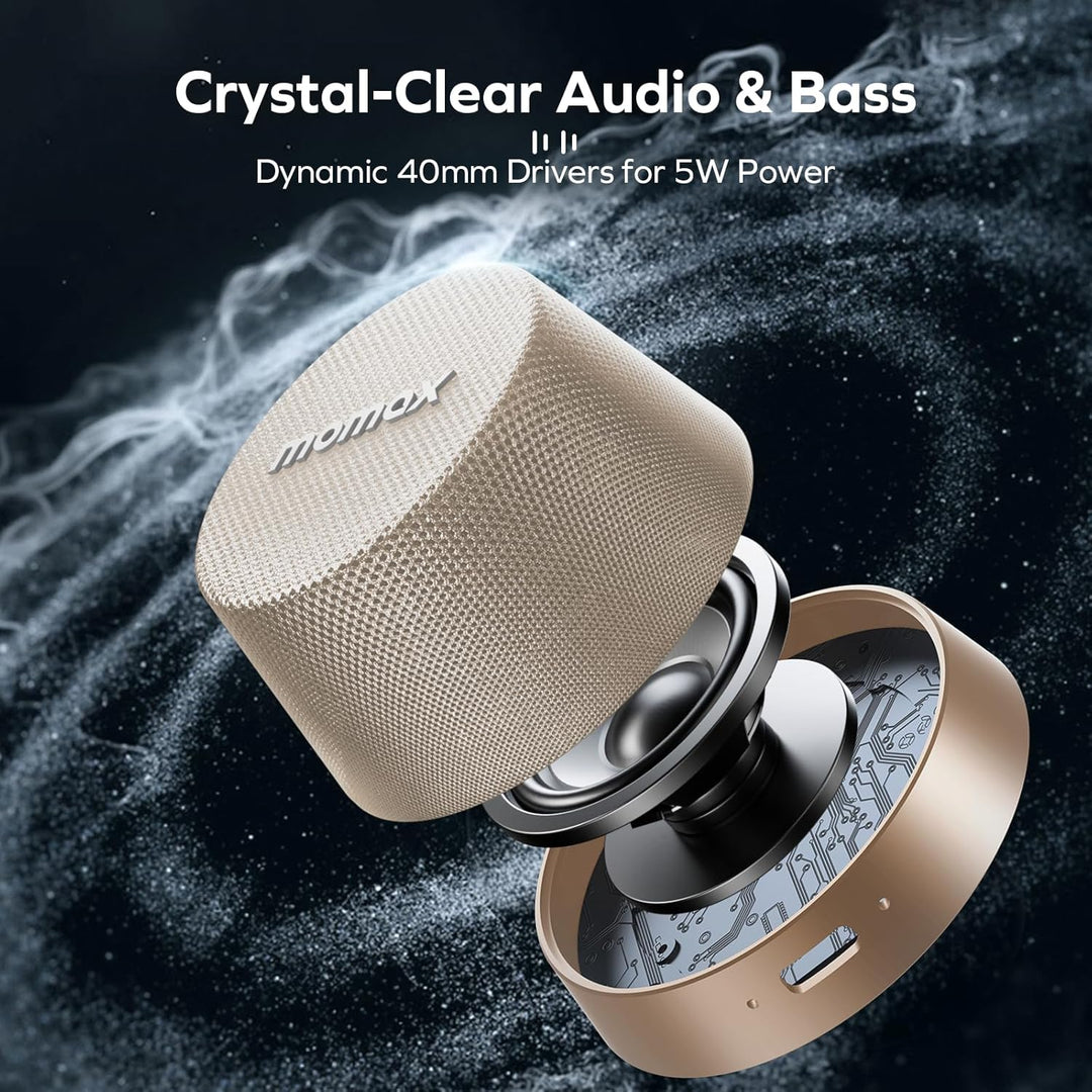 MOMAX Magnetisch Tragbarer Wireless Lautsprecher Speaker, IPX6 Wasserdicht Mini Musikbox,Verbesserte