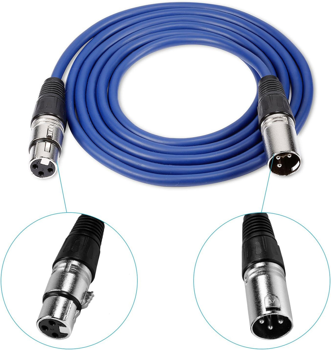 Neewer 6-Pack 1 Meter Audio Kabelkabel, XLR Stecker auf XLR Buchse Mikrofon Farbkabel (grün, blau, l