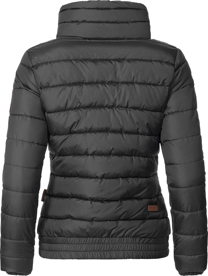 MARIKOO Damen Winter Steppjacke Poison XS-XL XS Schwarz, XS Schwarz