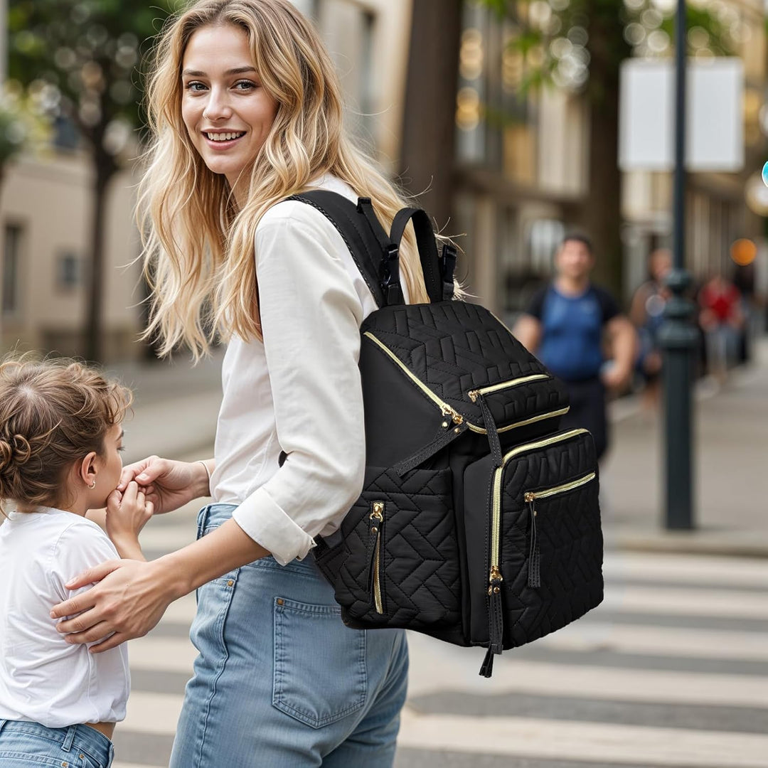 MISSFONG Baby Wickelrucksack Wickeltasche, Wickelrucksack Gross Babytaschen Rucksack Lässig mit Mult