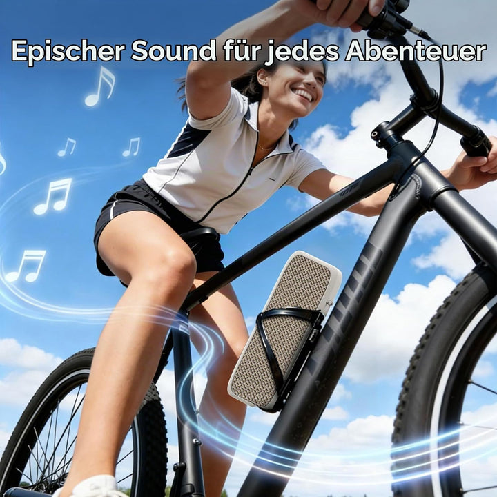 JUOVI kabelloser Tragbarer Bluetooth Lautsprecher, IP68 Wasserdicht, 24 Stunden Spielzeit, Bluetooth