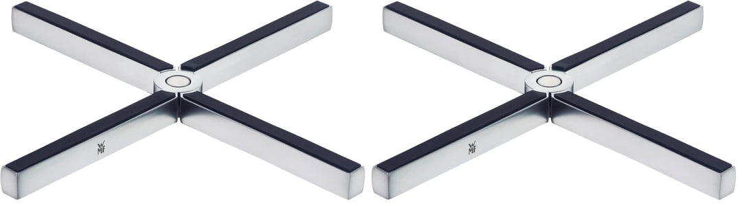 WMF MisterX Topfuntersetzer Edelstahl klappbar 19 x 19 cm, Topf Untersetzer-Set Cromargan Edelstahl