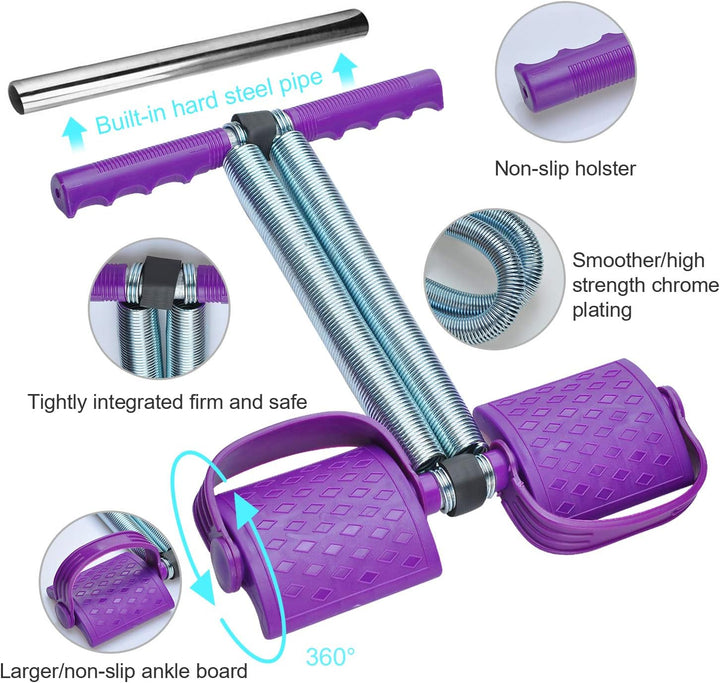 COVVY Multifunktionale Sportgerät Pedal Bodybuilding Expander Feder Schlauch Fusspeda Zugseil Fitnes