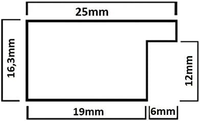 Monzetta Deluxe Bilderrahmen Posterrahmen 35x94 cm Schwarz matt cm Schritt Formatwahl 94x35 cm RW we