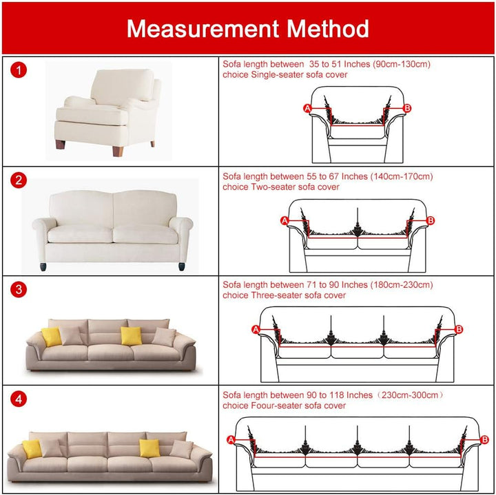 ele ELEOPTION Sofa Überwürfe Sofabezug Stretch elastische Sofahusse Sofa Abdeckung in Verschiedene G