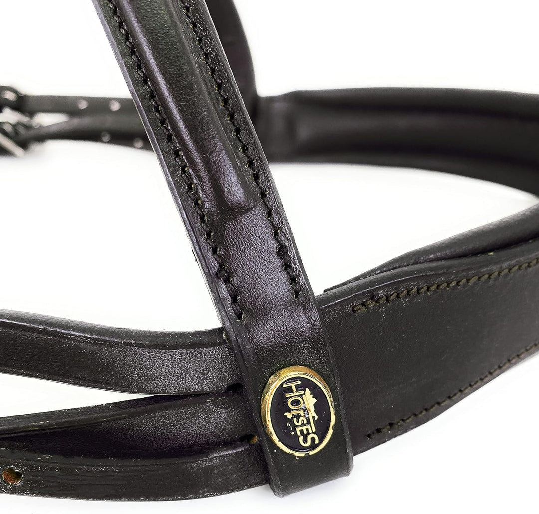 Horses Leder Trensezaun Snaffle Braun Full, Braun Full