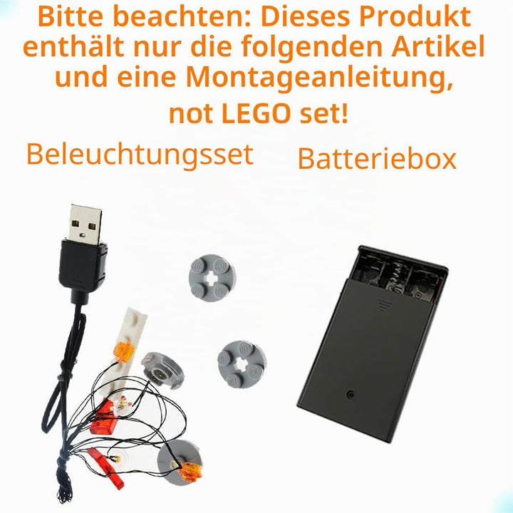 GEAMENT LED-Licht-Set für Creator Expert FIAT 500 (10271) Modellauto, Kompatibel mit Lego 77942 Baus