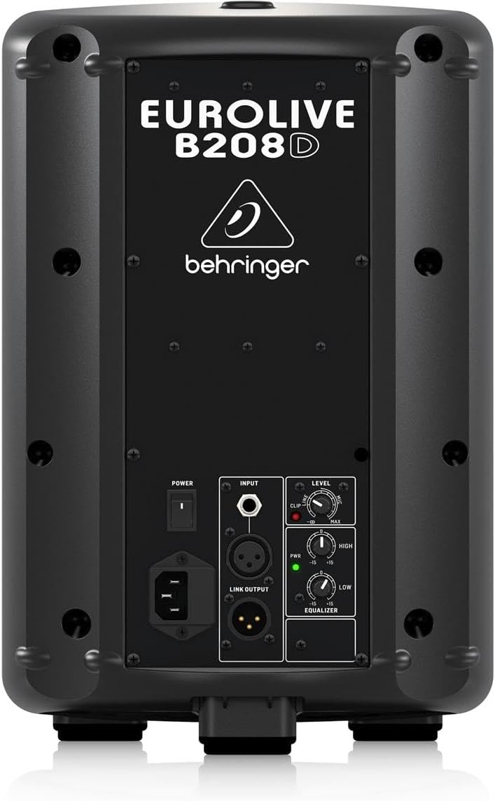 Behringer EUROLIVE B208D Aktives 200-Watt-2-Wege-PA-Lautsprechersystem mit 8-Zoll-Tieftöner und 1,35