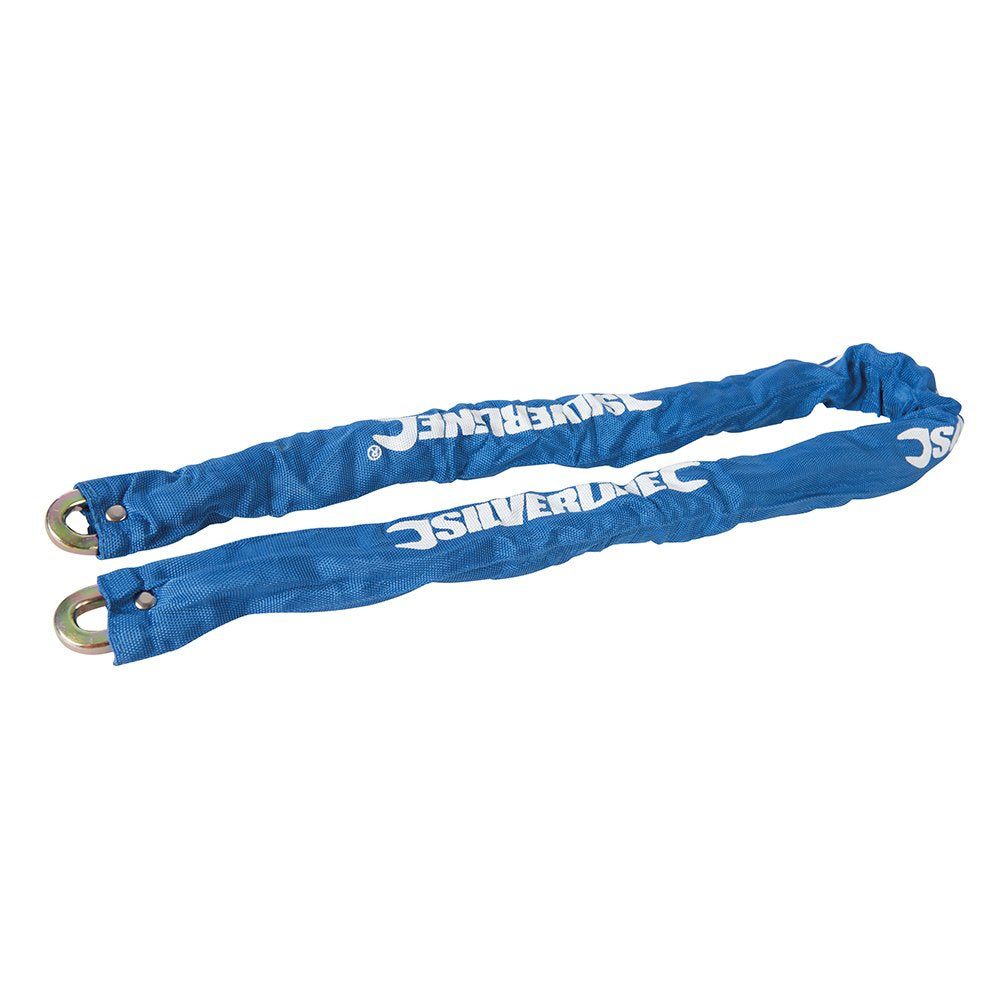 Silverline 719795 Ummantelte Hochsicherheitskette 1200 mm, Blau, 1200 mm