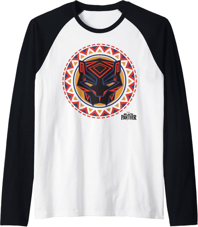 Marvel Black Panther Movie Geometric Pattern Mask Raglan