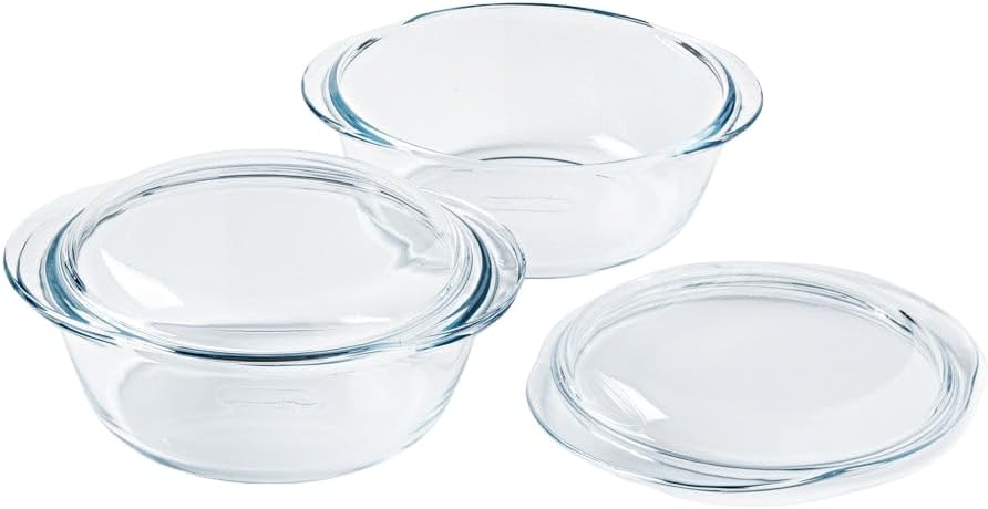 Pyrex® 4-in-1-Kollektion | Bräter aus Borosilikatglas | 2 Stück | Dampfgaren, schnelles und leckeres