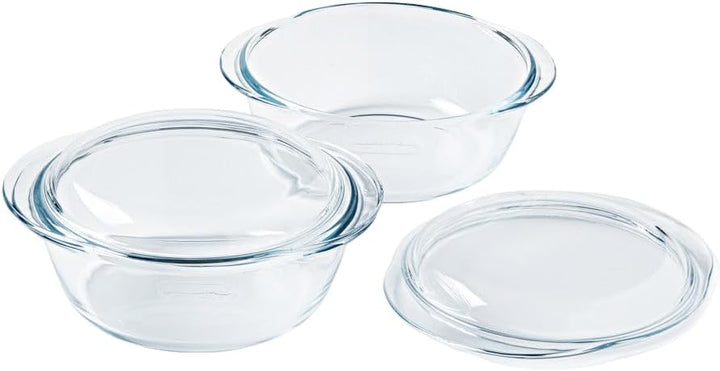 Pyrex® 4-in-1-Kollektion | Bräter aus Borosilikatglas | 2 Stück | Dampfgaren, schnelles und leckeres