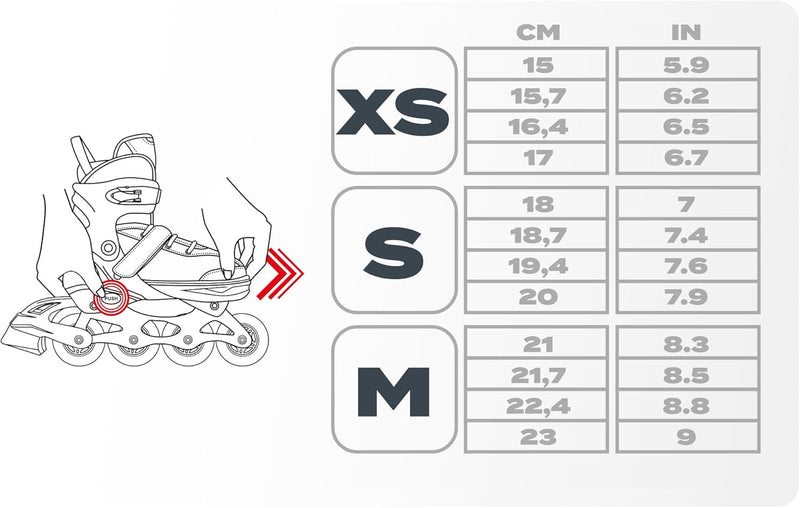 meteor® Inlineskates 4in1 Kinder Inliner Rollschuhe Roller Blades Quad Skates Carbon Kinder Inlinesk